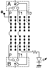 Circuit for 2 switches in parallel, both undepressed