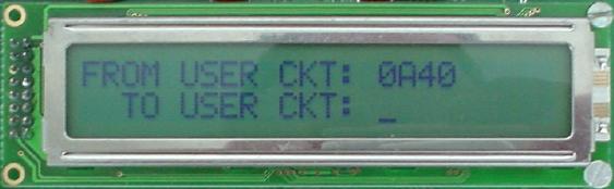 LCD after ENTER key is depressed for the first time