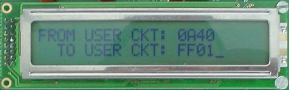 LCD after a 4-digit hex input was typed