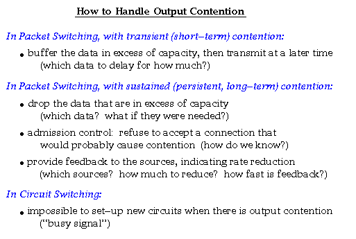 How to Handle Output Contention
