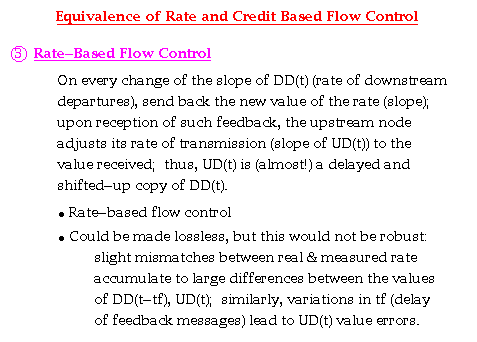 Equivalence of Rate and Credit Based Flow Control